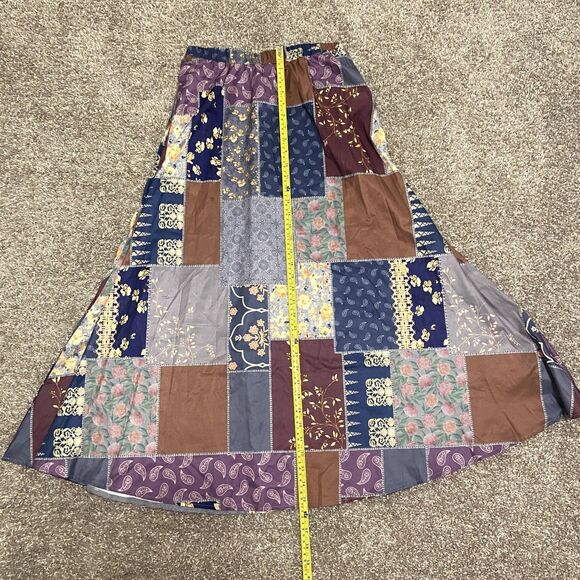 Colorful Hippie Patchwork Designed Skirt - Picture 3 of 6